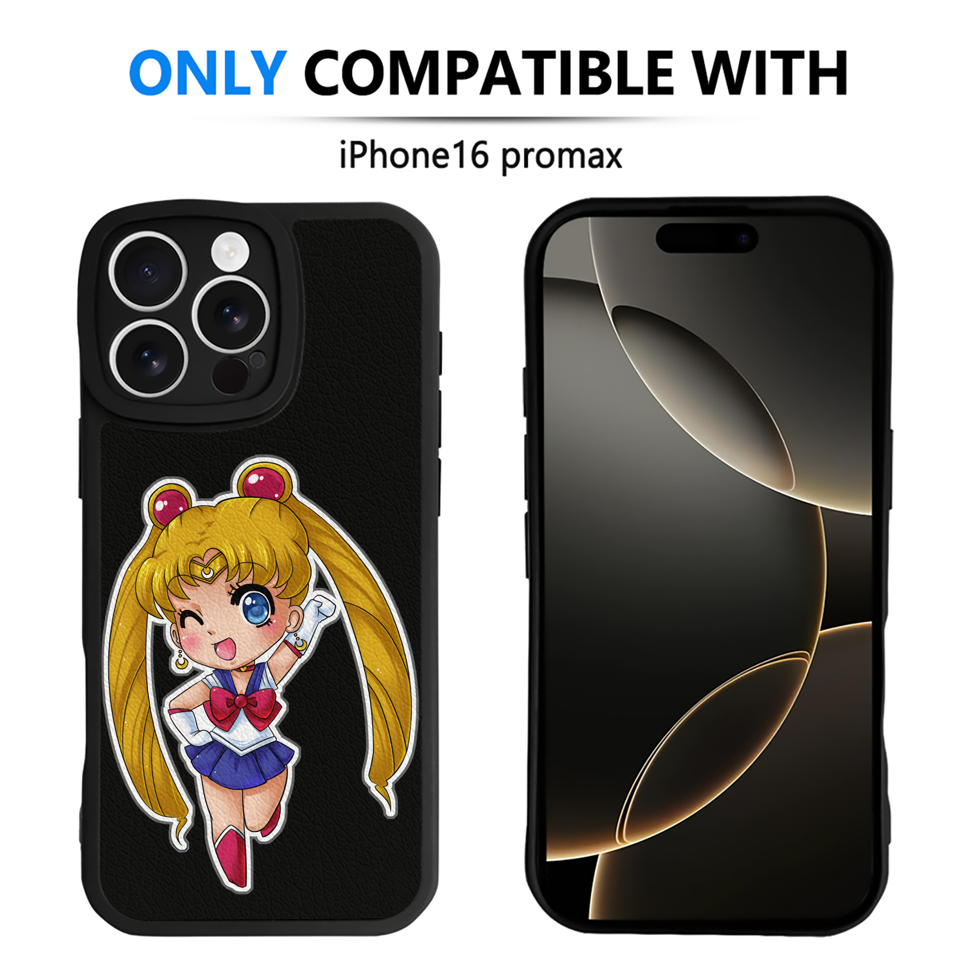 （画像用） 美少女戦士セーラームーン 月野 うさぎ つきの うさぎ Sailor Moon Tsukino Usagi 【iPhone 16シリーズ対応】シリコンスマホケース（レザー調） 材質：シリコン